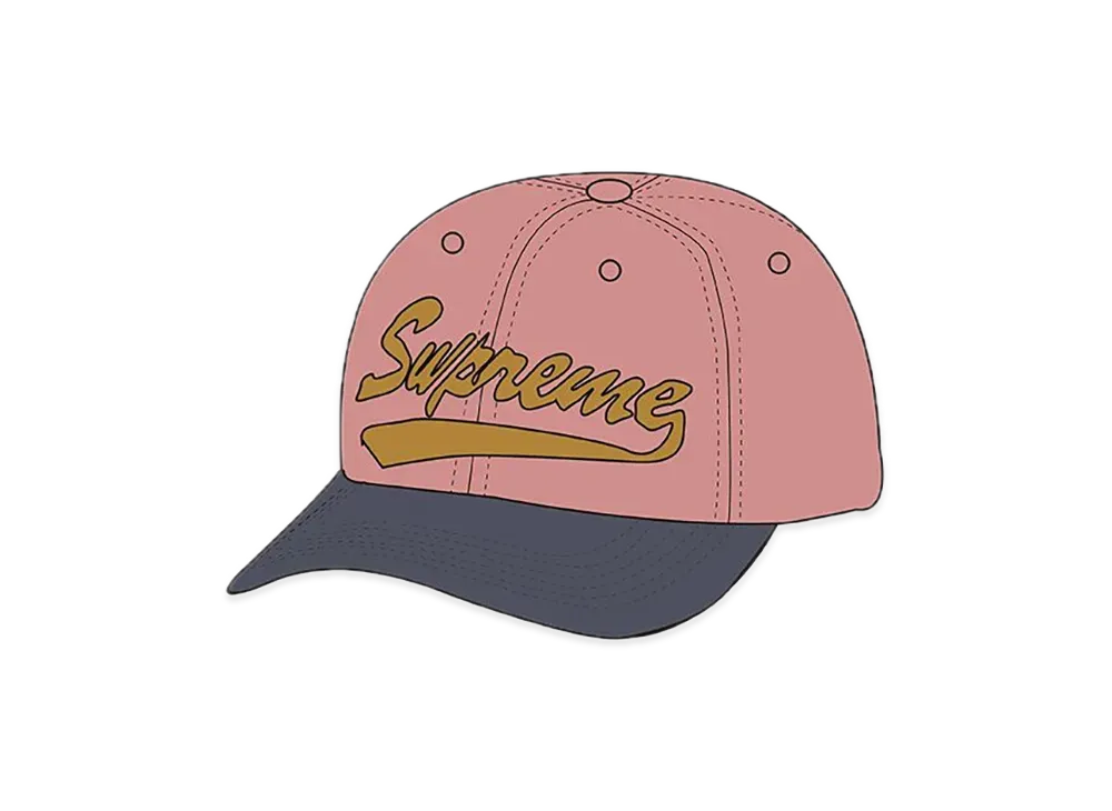 シュプリーム レザー バイザー 6パネル "ピンク"