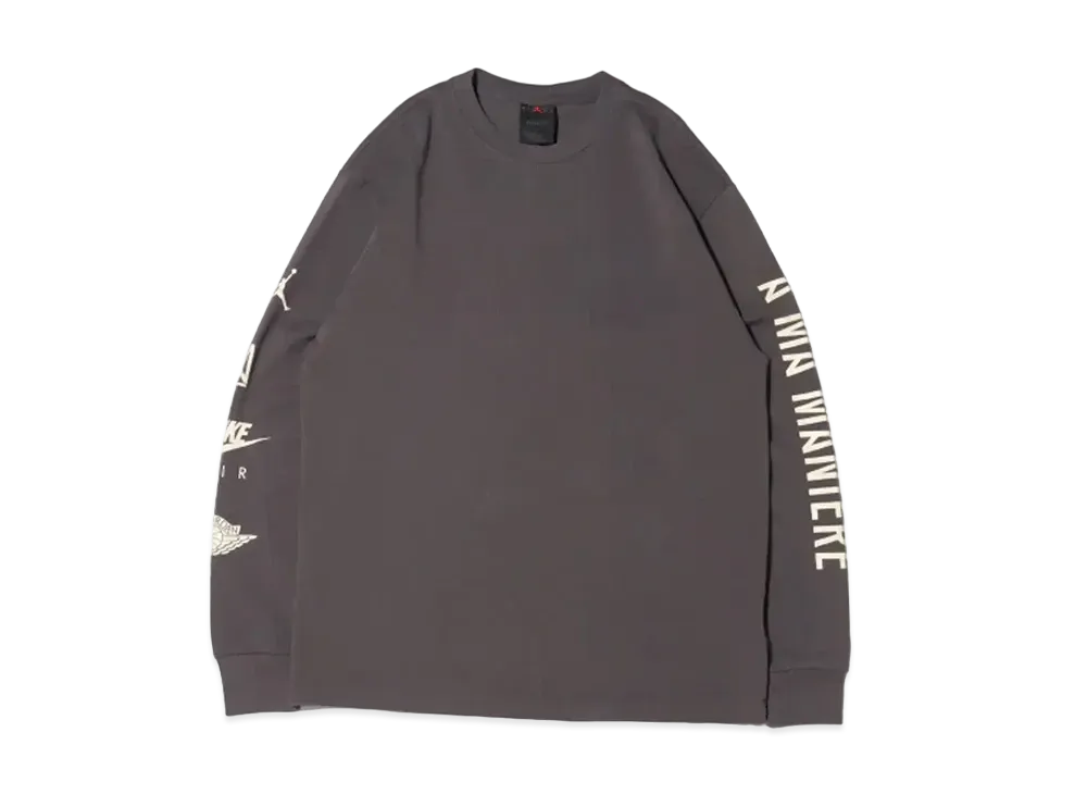 A MA MANIERE × JORDAN Long Tee "Midnight Fog/Light Cream"
