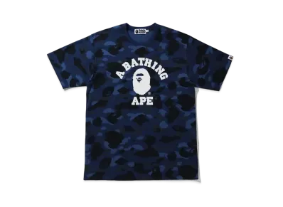 A BATHING APE COLOR CAMO COLLEGE TEE "Navy"