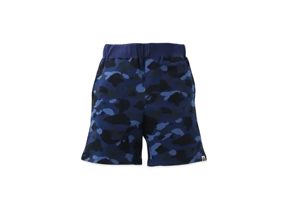 A BATHING APE COLOR CAMO SWEAT SHORTS "Navy"