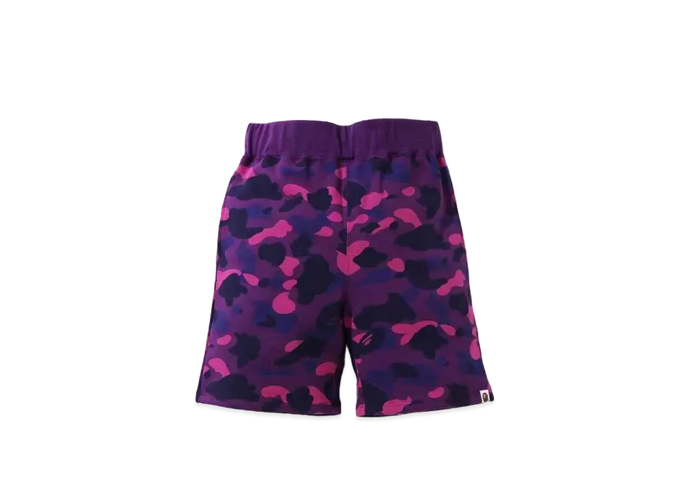 A BATHING APE COLOR CAMO SWEAT SHORTS "Purple"