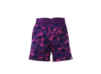 A BATHING APE COLOR CAMO SWEAT SHORTS "Purple"