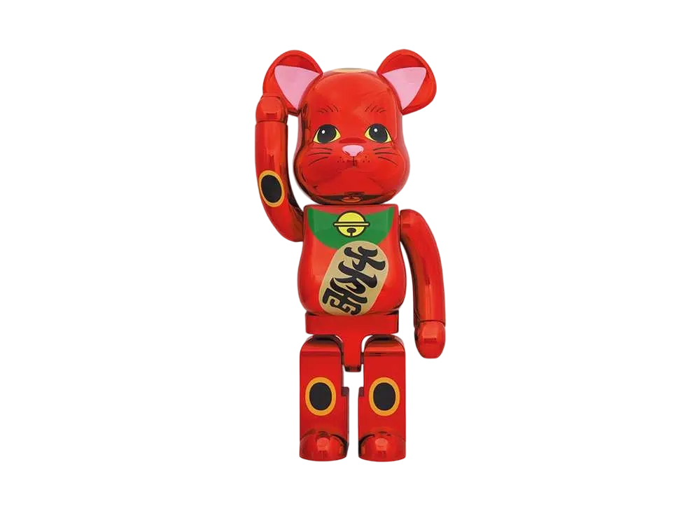Bearbrick Maneki Neko Plum Gold Plating 1000％