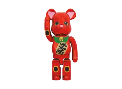 Bearbrick Maneki Neko Plum Gold Plating 1000%