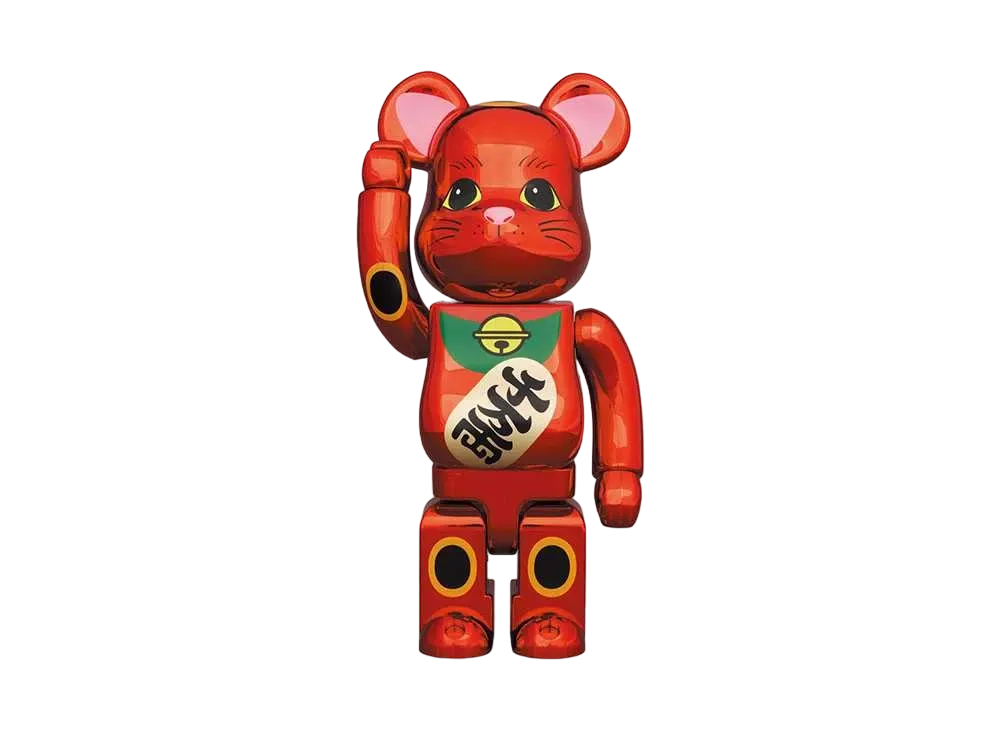 Bearbrick Maneki Neko Plum Gold Plating 400%