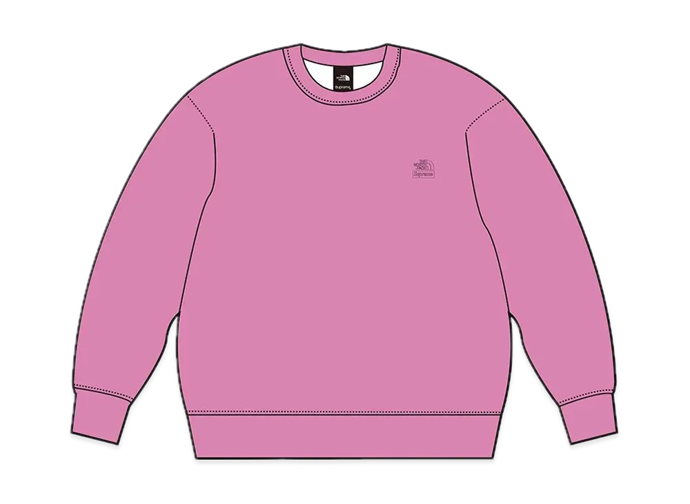 Supreme x The North Face Pigment Printed Crewneck "Pink"