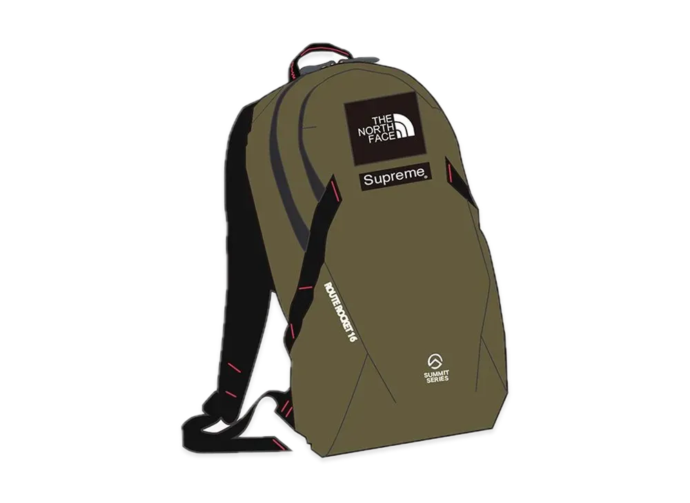Supreme x The North Face Summit Series Outer Tape Seam Route Rocket Backpack "Olive"
