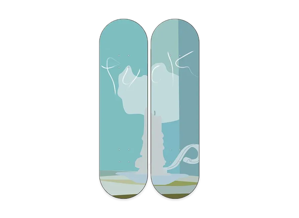Supreme Fuck Skateboards 2 set "Teal"