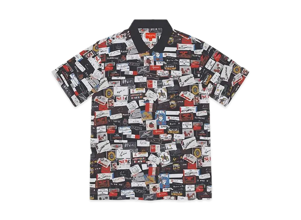 シュプリーム ラベル ポロ "ブラック"