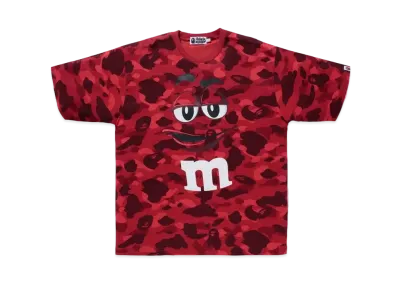 A BATHING APE / M&M’STM COLOR CAMO RELAXED TEE MENS "Red"