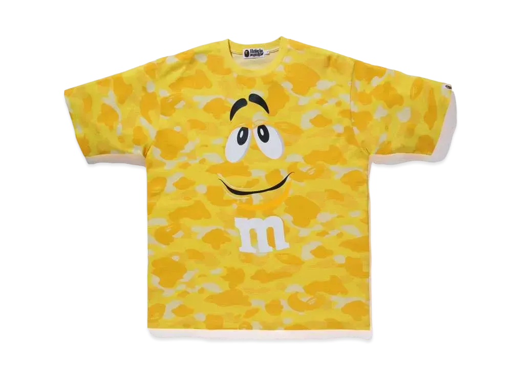 A BATHING APE / M&M’STM COLOR CAMO RELAXED TEE MENS "Yellow"