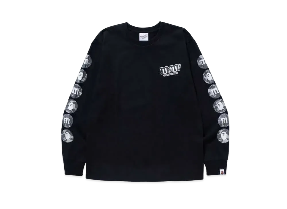 A BATHING APE / M&M’STM MONOTONE LONG SLEEVE TEE MENS "Monotone"