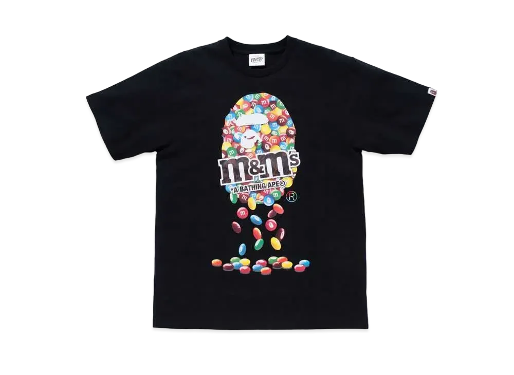 A BATHING APE / M&M’STM APE HEAD TEE MENS "Black"