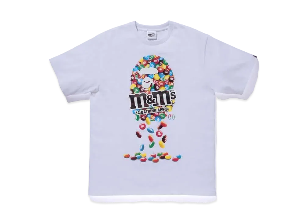 A BATHING APE / M&M’STM APE HEAD TEE MENS "White"