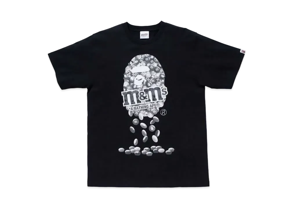 A BATHING APE / M&M’STM MONOTONE APE HEAD TEE MENS "Monotone"