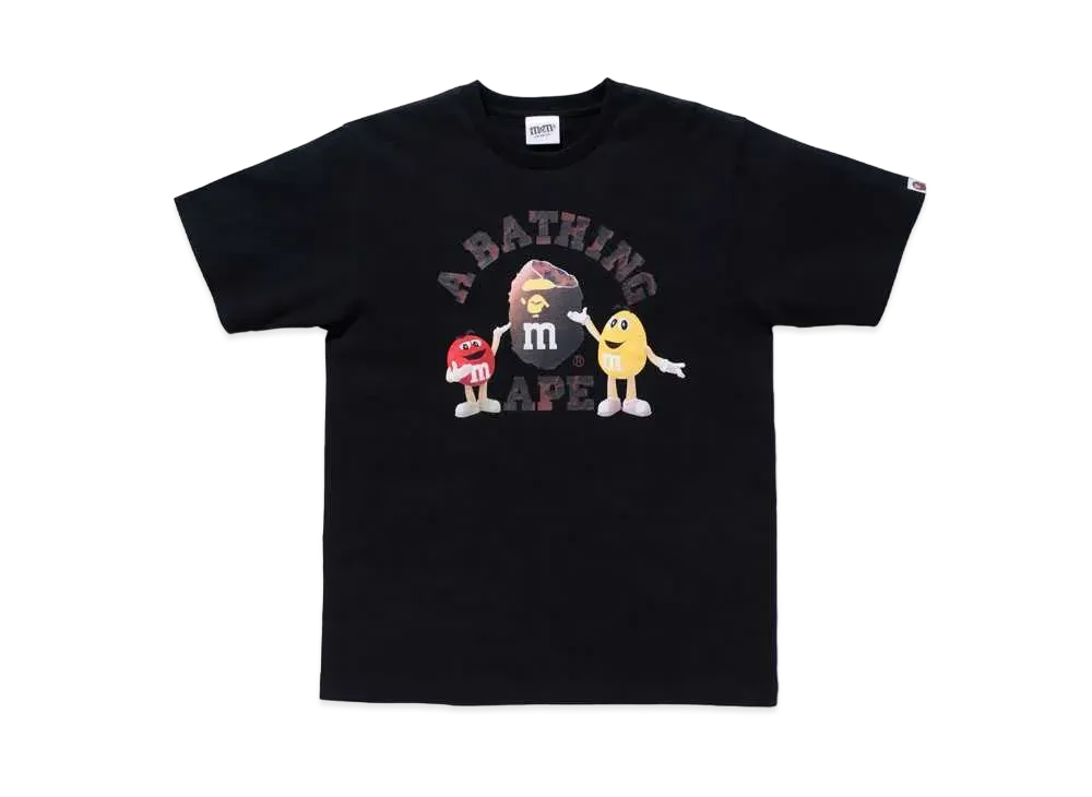 A BATHING APE / M&M’STM COLLEGE TEE MENS "Black"
