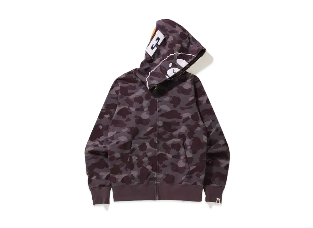 A BATHING APE COLOR CAMO 2ND APE FULL ZIP HOODIE "Burgundy"