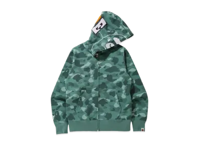 A BATHING APE COLOR CAMO 2ND APE FULL ZIP HOODIE "Green"