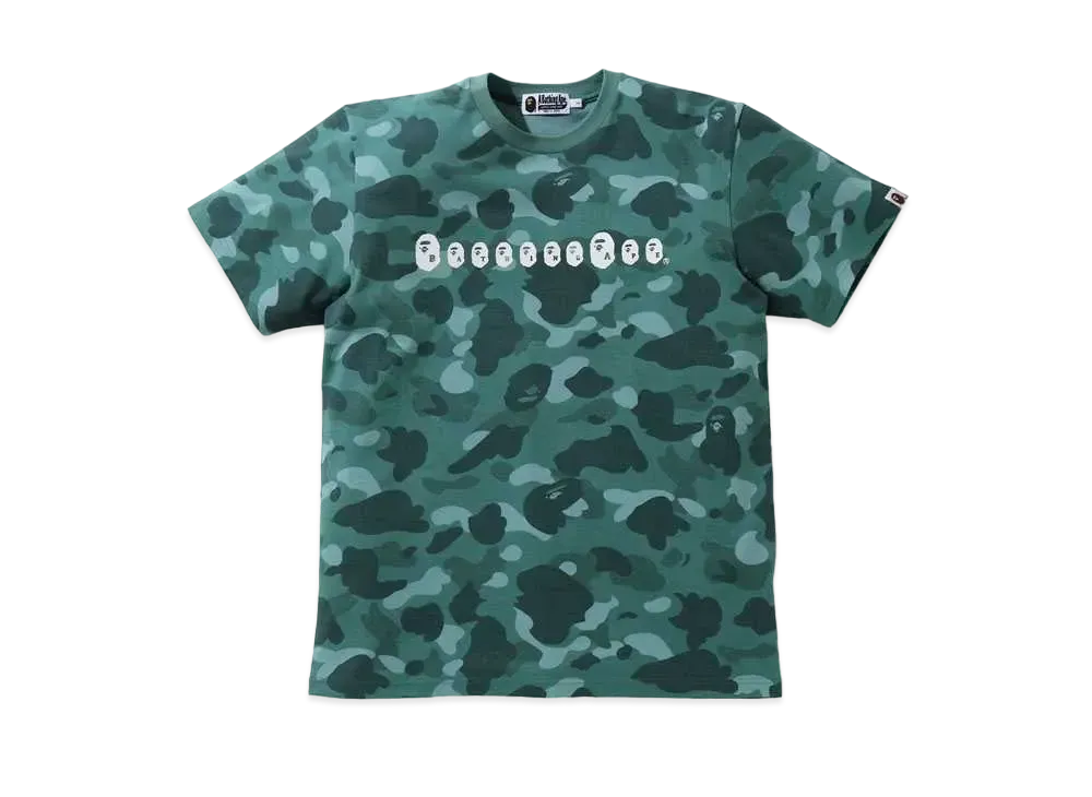 A BATHING APE COLOR CAMO APE HEAD TEE "Green"