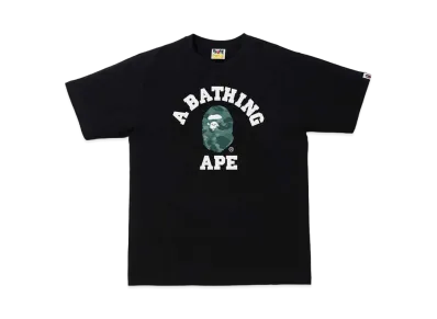 A BATHING APE COLOR CAMO COLLEGE TEE "Black/Green"