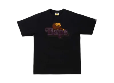 A BATHING APE COLOR CAMO MILO ON BAPE TEE "Black/Burgundy"