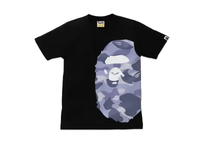 A BATHING APE COLOR CAMO SIDE BIG APE HEAD TEE "Black/Purple"