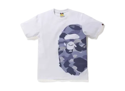 A BATHING APE COLOR CAMO SIDE BIG APE HEAD TEE "White/Purple"
