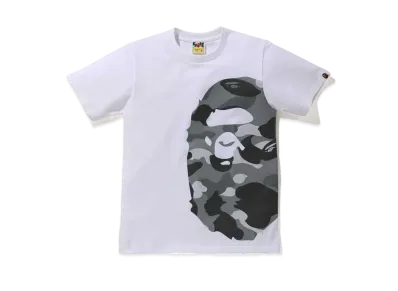 A BATHING APE COLOR CAMO SIDE BIG APE HEAD TEE "White/Grey"