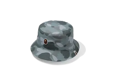 A BATHING APE COLOR CAMO BUCKET HAT "Grey"