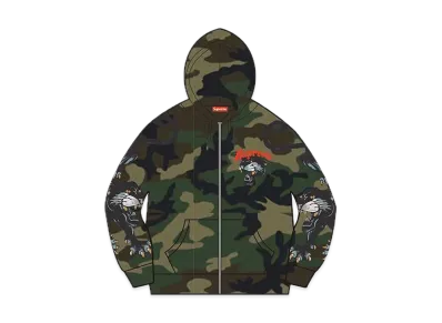 Supreme Panther Zip Up Hooded Sweatshirt "Camo"