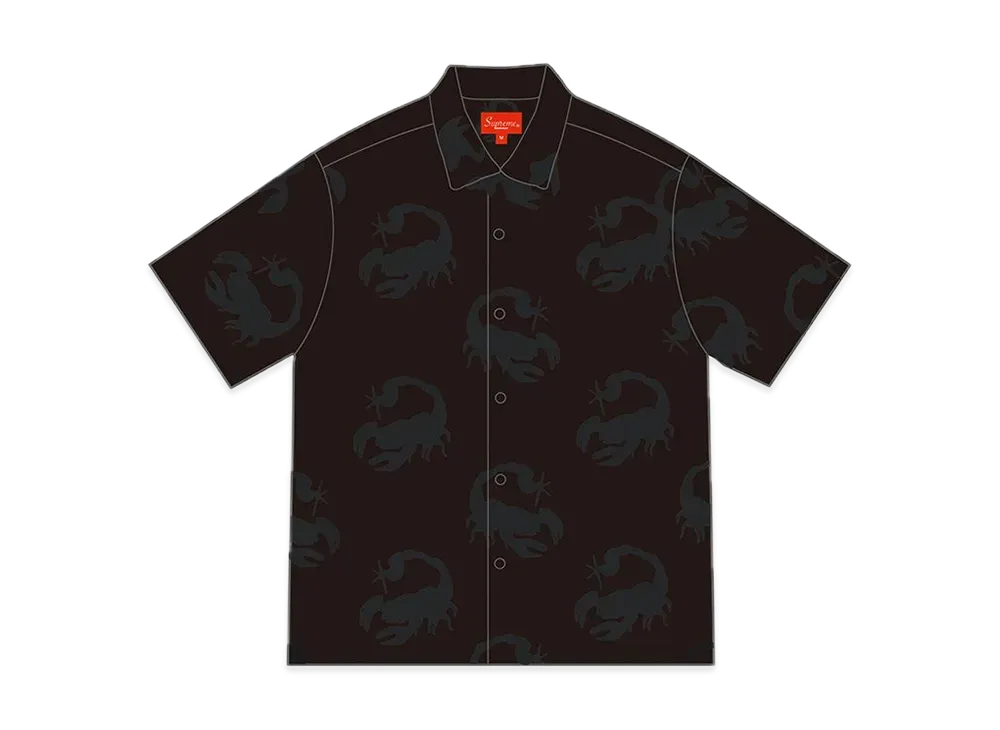 シュプリーム スコーピオン ジャカード エスエス シャツ "ブラック"