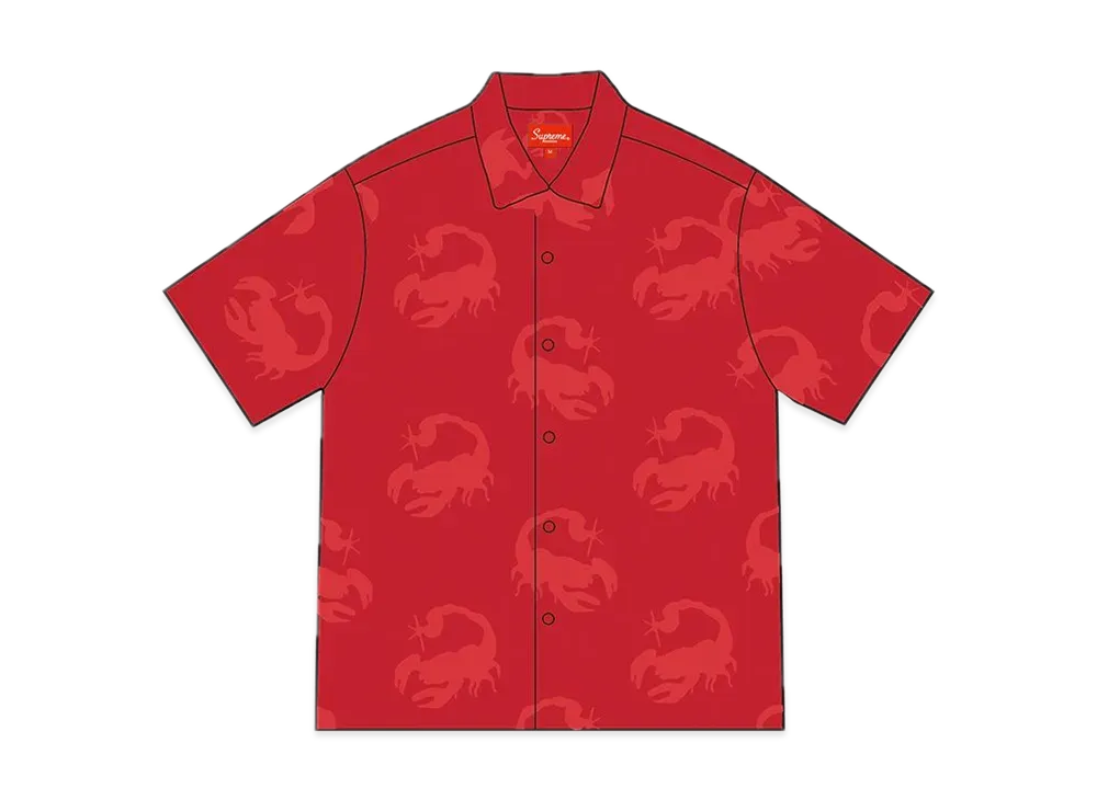 Supreme Scorpion Jacquard S/S Shirt "Red"