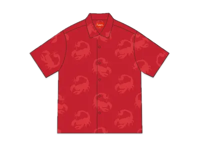 Supreme Scorpion Jacquard S/S Shirt "Red"