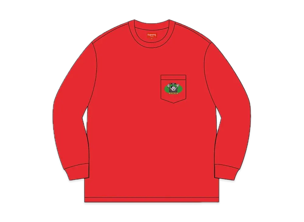 Supreme Vampire Boy L/S Pocket Tee "Red"