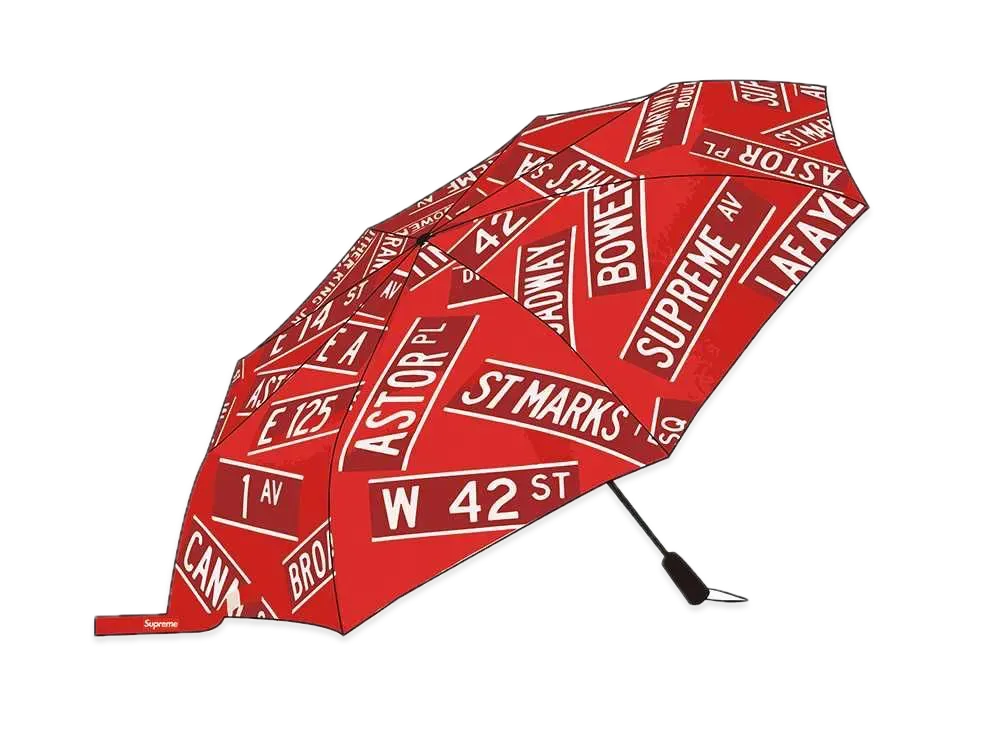 Supreme / ShedRain® Street Signs Umbrella "Red"