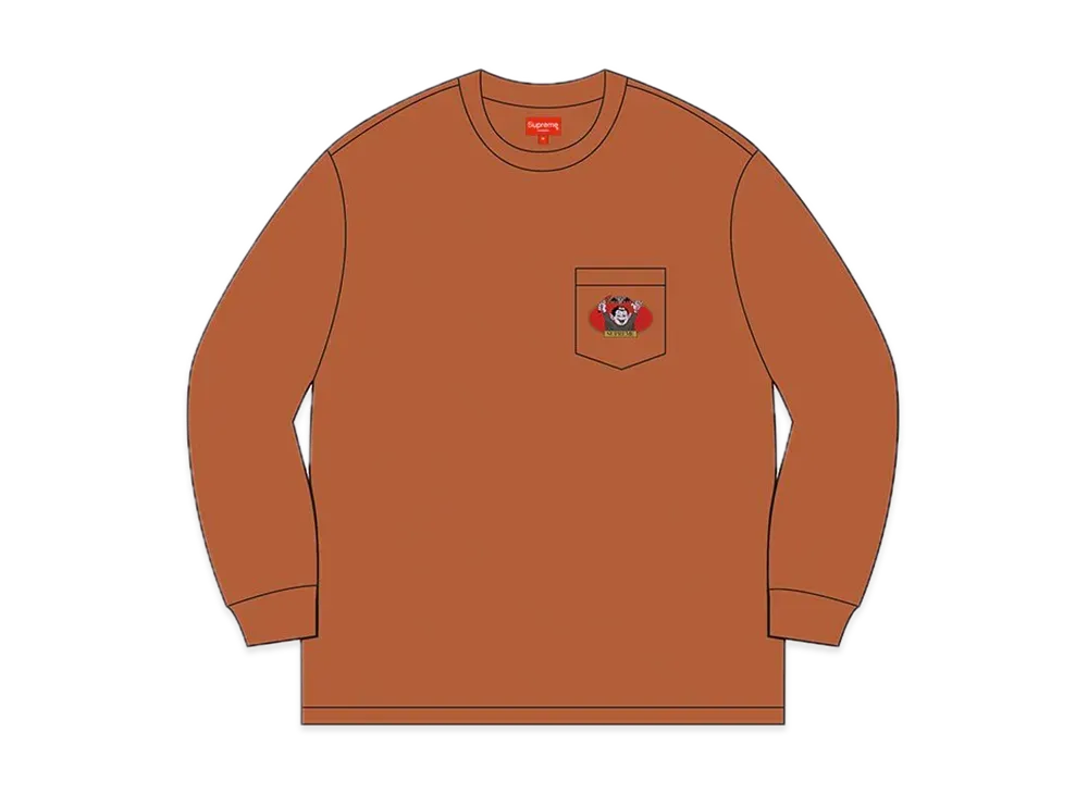 Supreme Vampire Boy L/S Pocket Tee "Rust"
