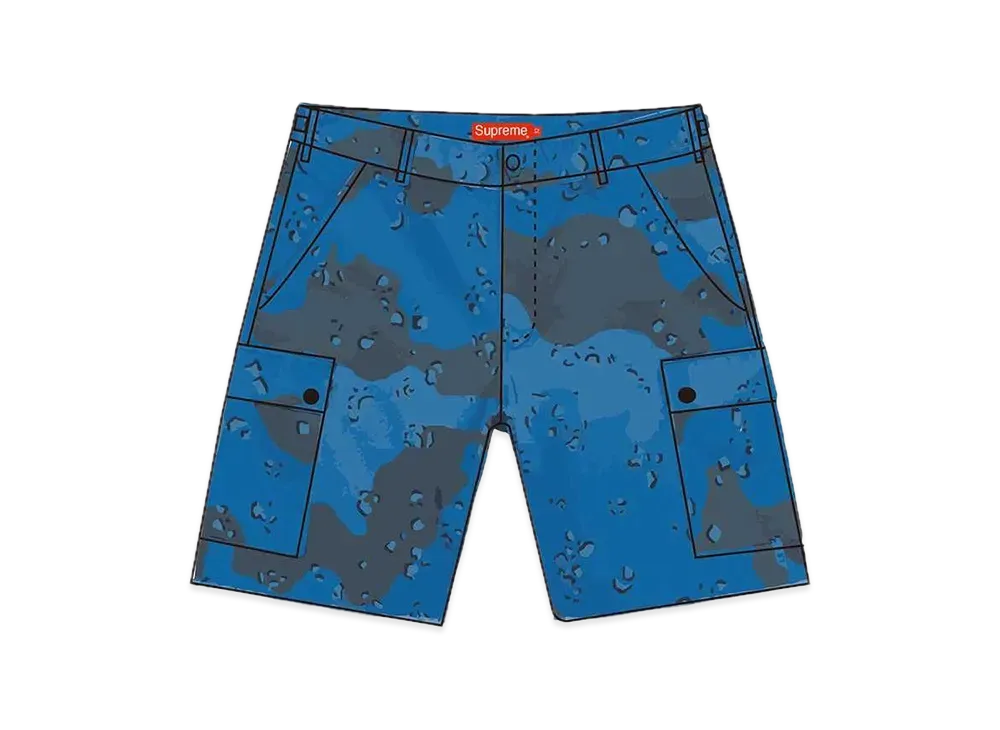 Supreme Overdyed Camo Cargo Short ブルー Spring/Summer 2021 Preview – Supreme