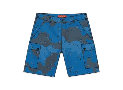 Supreme Overdyed Camo Cargo Short "Blue"