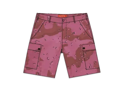 Supreme Overdyed Camo Cargo Short "Pink"