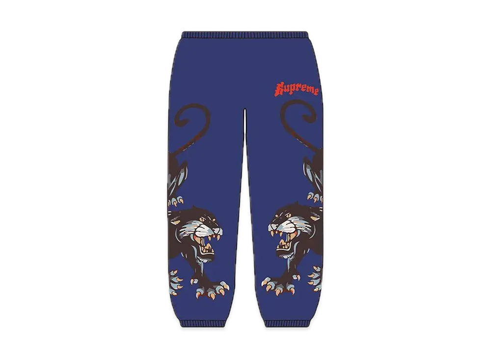 Supreme Panther Sweatpant "Washed Navy"
