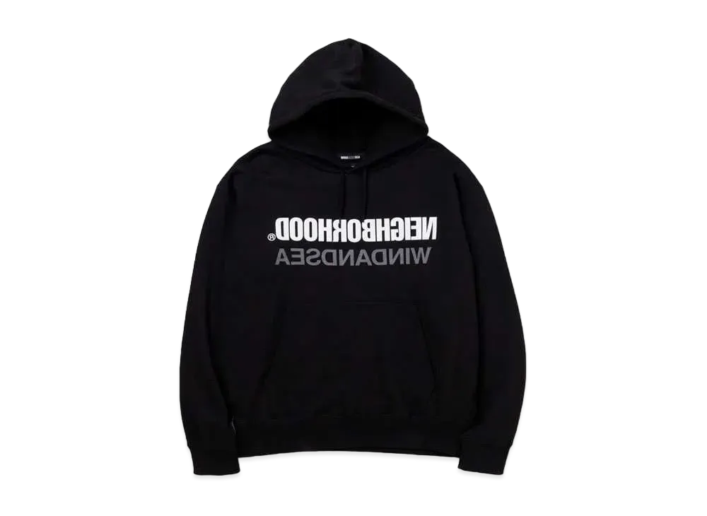 NEIGHBORHOOD WIND AND SEA NHWDS / C-HOODED . LS "Black"