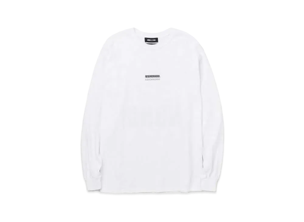 NEIGHBORHOOD WIND AND SEA NHWDS-1 / C-TEE . LS "White"