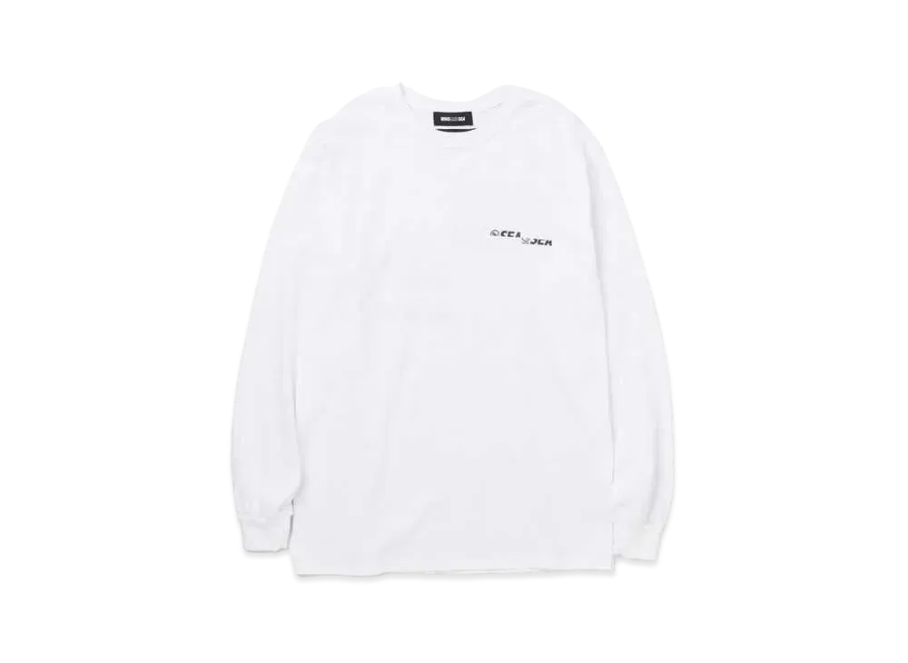 NEIGHBORHOOD WIND AND SEA NHWDS-2 / C-TEE . LS "White"