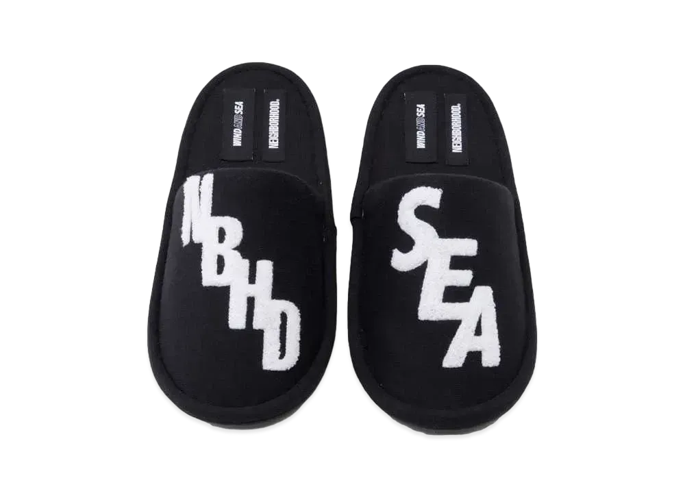 NEIGHBORHOOD WIND AND SEA NHWDS / C-SLIPPER "Black"