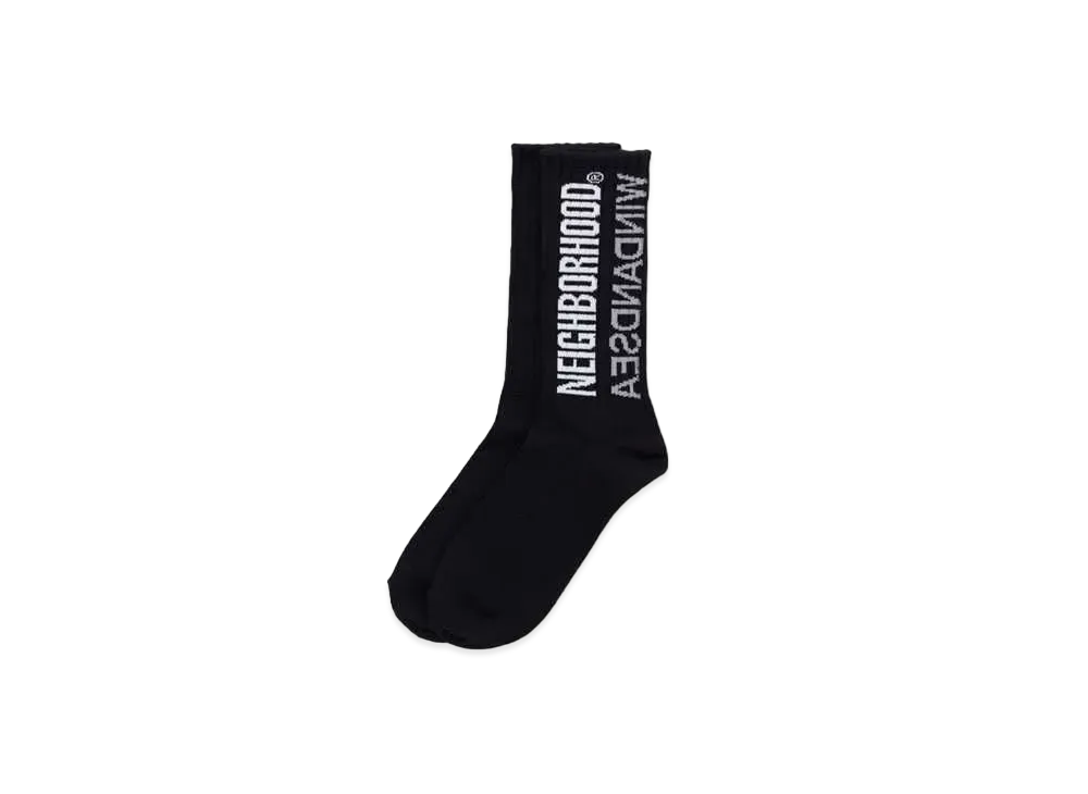 NEIGHBORHOOD WIND AND SEA NHWDS / CA-SOCKS "Black"