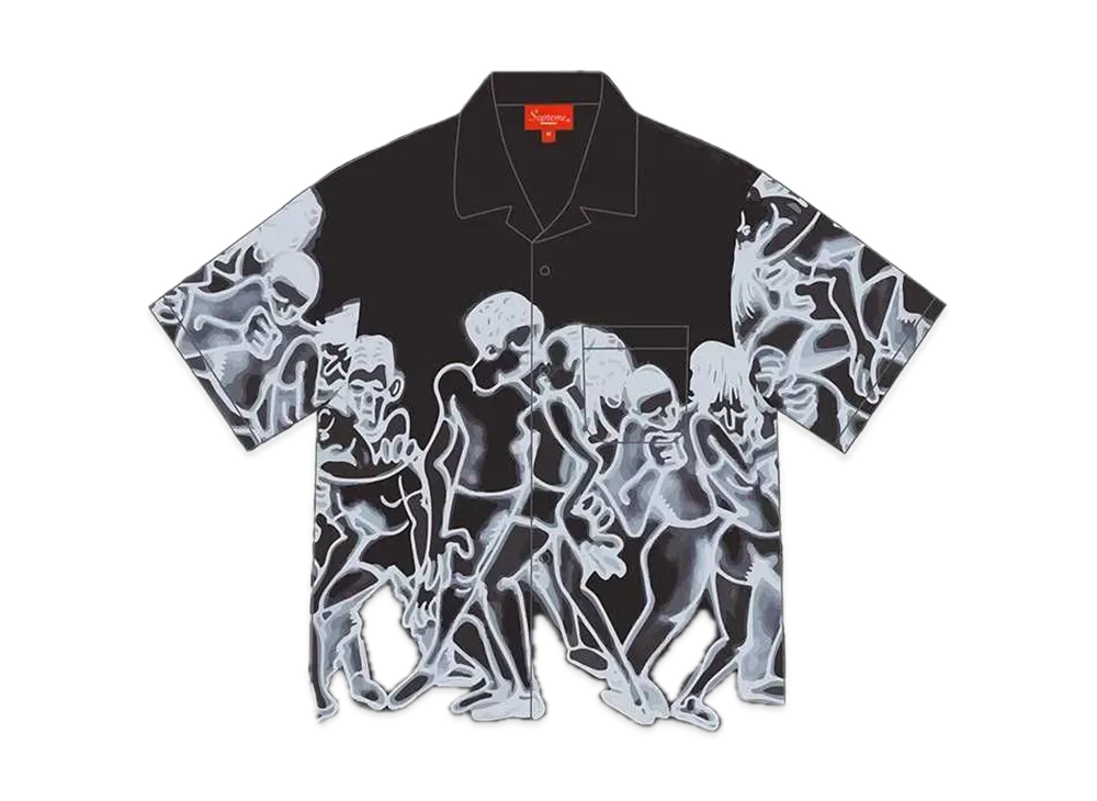 シュプリーム ダンシング レーヨン エスエス シャツ "ブラック"