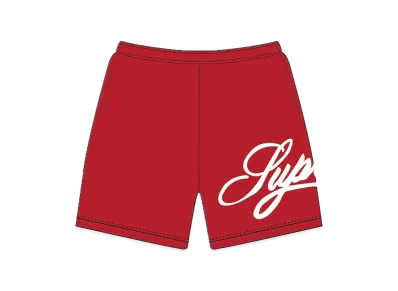 Supreme Mesh Script Water Short "Red"