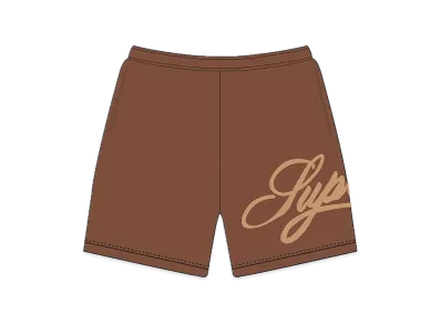 Supreme Mesh Script Water Short "Brown"