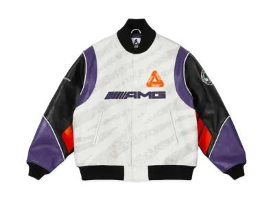 PALACE AMG Leather Jacket "White"