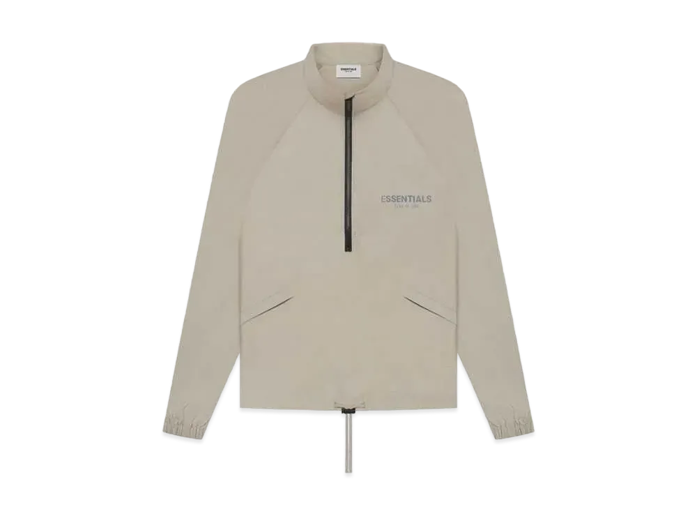 FEAR OF GOD ESSENTIALS Half Zip Track Jacket "Moss"